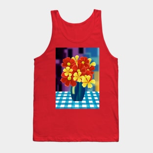 Vase of Red and Yellow Flowers Tank Top